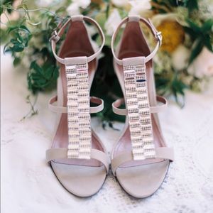 BHLDN Wedding Schutz Perez Heels Cream size 9